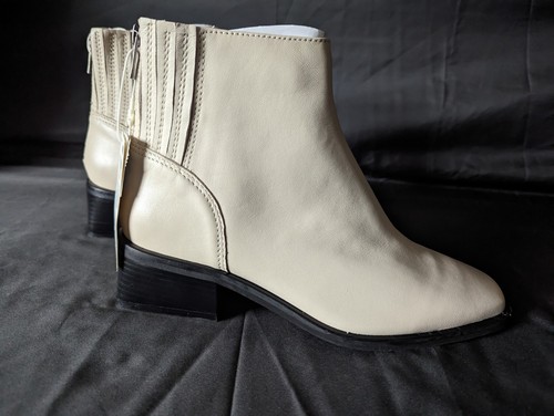 Cream ankle boots - m&s,