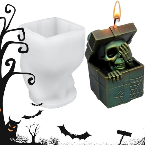 Skull candle molds halloween - candle,