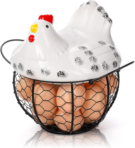 Chicken egg basket black - egg,
