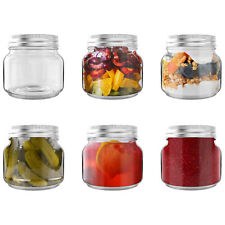 6 x HEFTMAN Glass Mason Jars &