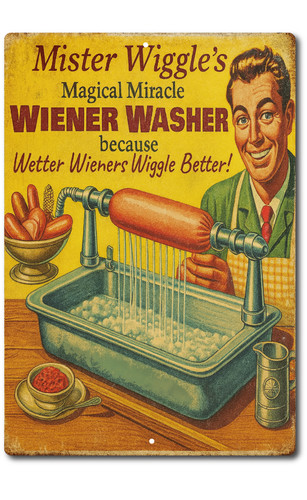 Funny wiener washer - wiener, tin