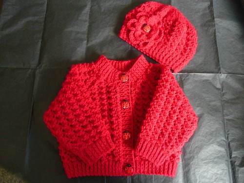 Hand knitted baby cardigan - knitted,