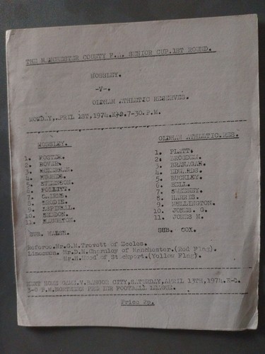 Mossley oldham athletic - oldham,