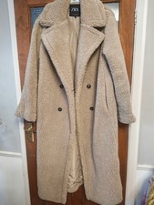 Zara Long Size M Teddy Coat