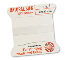 Griffin 100% Natural Silk Cord String Thread Stringing Pearls Beads - 0.35mm #1