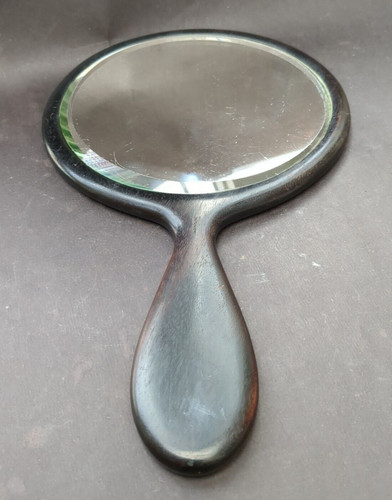 Antique hand mirror - mirror, stamped