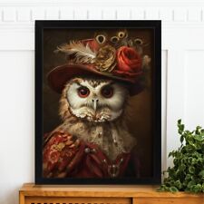 Reneiscance Owl Print Vintage