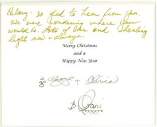 Olivia Harrison inscribed