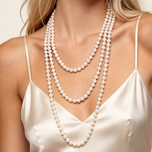 Fake pearl necklace elegant - fake,