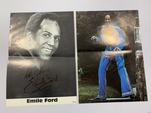 Emile ford signed - x2, posters