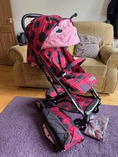 COSATTO Woosh Eco 3 Pushchair Stroller LADYBUG / LADYBIRD+ Footmuff & Raincover 