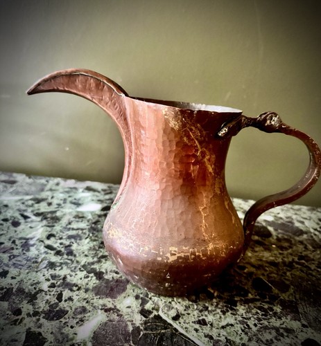 Antique hammered copper jug - antique,