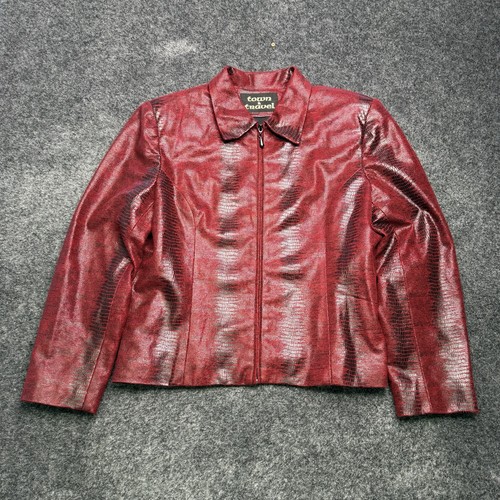 Vintage red leather snakeskin - vintage,