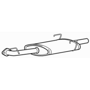 Rear exhaust silencer back - exhaust, box