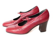 Henry Beguelin Mary-Jane Shoes - Block Heel - Red - US 7 - Fit  UK 4 / 37 