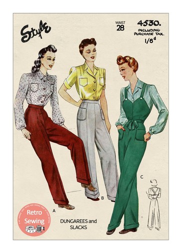 1940s ladies wartime - 1940s, dungarees