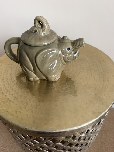 Elephant green teapot - elephant,