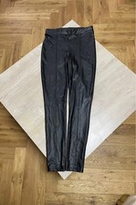 ???Black Primark Faux Leather Leggings - Size S (UK 10-12)