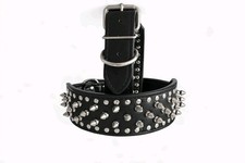 Black Faux Leather Studded Dog