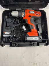Black Decker Cordless Drill 14.4V Lithium Battery Tech ASL146K Compact Power