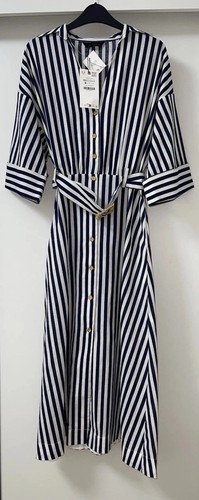 Zara blue white striped linen - white,