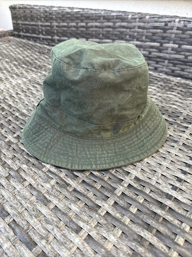 Khaki waxed cotton - cotton, hat