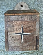 Vintage wooden salt box wall - wooden,