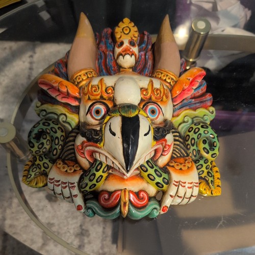 Nepalese wooden huge - wooden, garuda