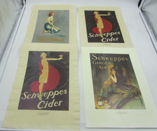 Schweppes Vintage Advertising Posters 12" x 16"  - Four Posters