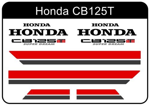 Honda cb125t decals - honda,