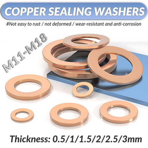 Metric copper sealing washers - copper,