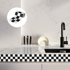  2 Rolls Wallpaper Border Black White Checkerboard Patterns Peel And Stick Wall