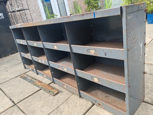 Vintage metal pigeon holes - metal,
