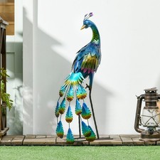 Peacock garden ornaments - garden,