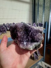 Large Natural Amethyst Druze Geode Quartz Crystal Cluster 1.1kg R73 8x16cm