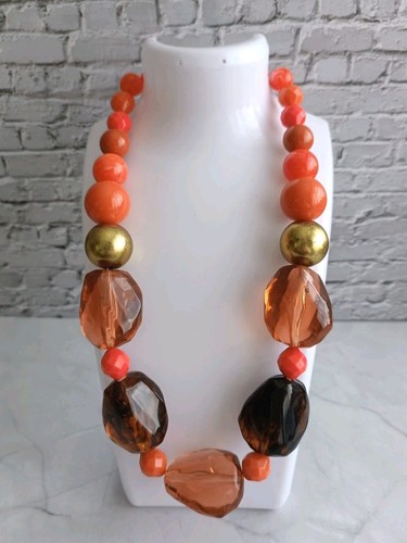 Chunky orange gold amber - gold,