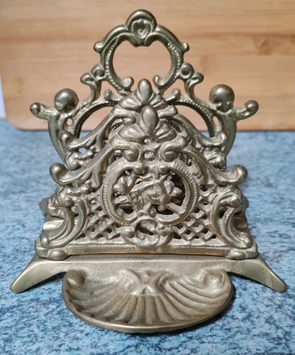 Vintage brass letter - brass, rack