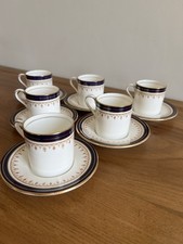 Aynsley Bone China ‘Leighton’ “ Set Of 6  Coffee Cup & Saucer 