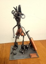 Nuts & Bolts Putting Golfer Folk Art Metal Sculpture Perfect Trading Ltd *RARE*