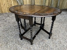Vintage Solid Carved Oak