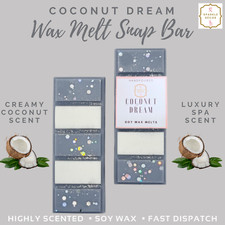Coconut Dream Wax Melts Highly Scented Vegan Soy Wax Melts Snap Bar Gift