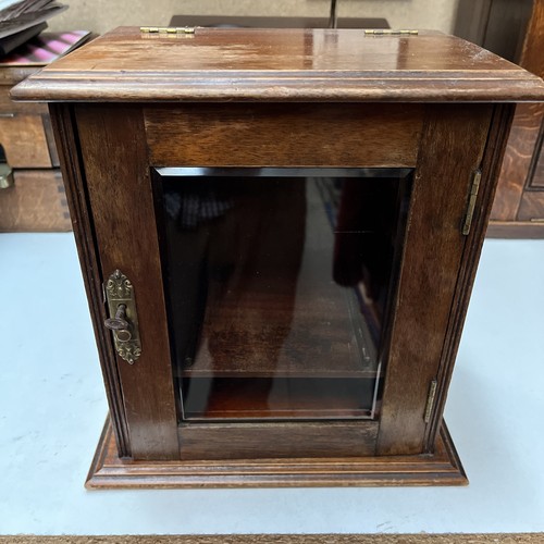 Small antique oak smokers - small,