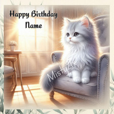 Personalised CAT Greeting Card Birthday Ragdoll Bengal Maine Coon Shorthair etc