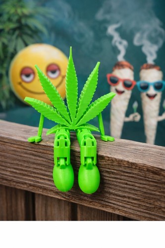 Articulated fun weed leaf - 3d,