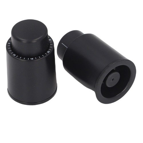 2pcs vacuum wine stopper black - vacuum,
