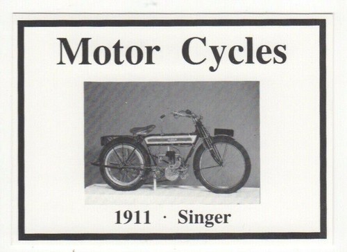 Motor cycle trade card - motor,