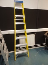 Toolshield Electricians Fibreglass Step Ladder 7 Tread 2.32m Heavy Duty