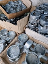 CHOOSE ANY 5 GALVANISED METAL CONDUIT BOXES BENDS ELBOWS 20mm [BRAND NEW]