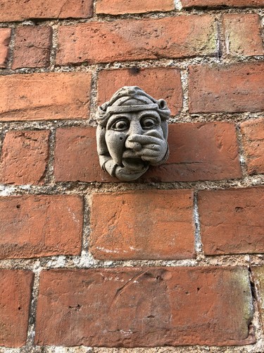 Concrete grotesque head - concrete, face