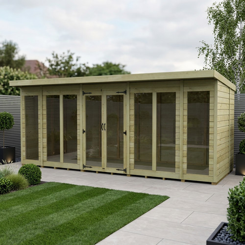 Pent summer house full - summer, (full